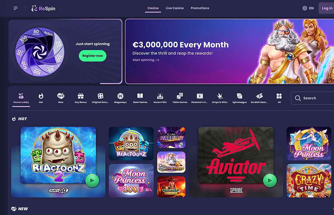 Slotboys Casino website screen