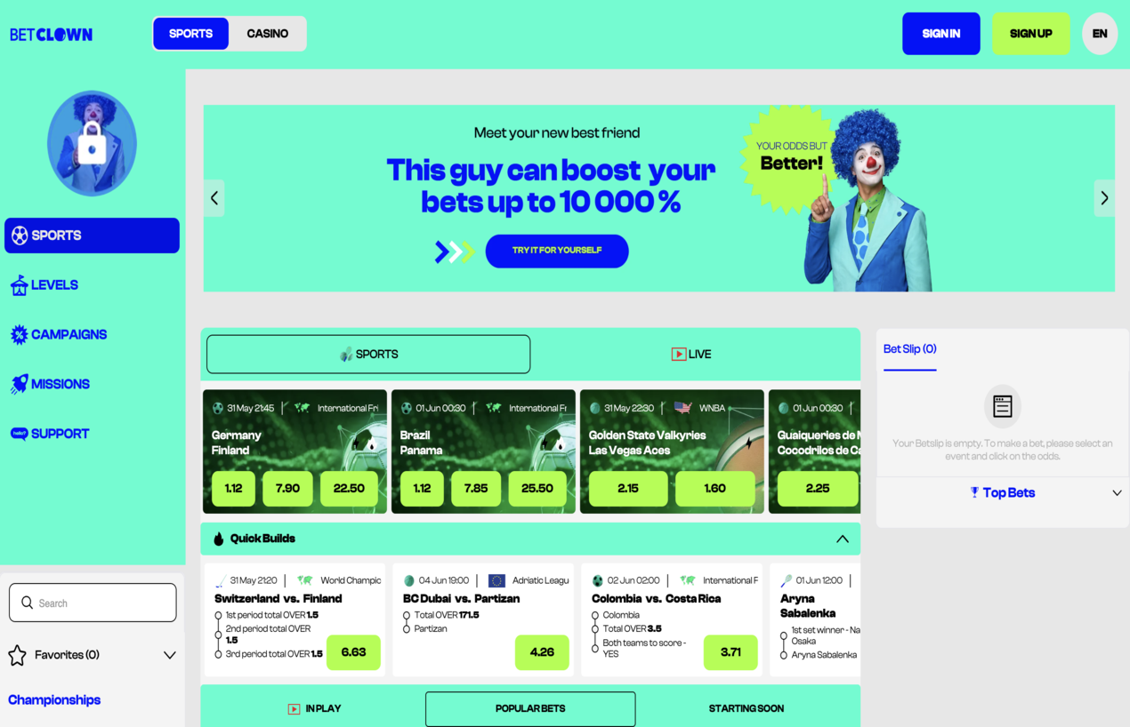 Slotboys Casino website screen